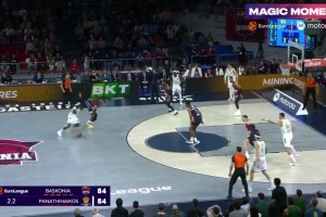 湖人弃将去了欧洲成MVP了！纳恩迎着两人高难度压哨绝杀！